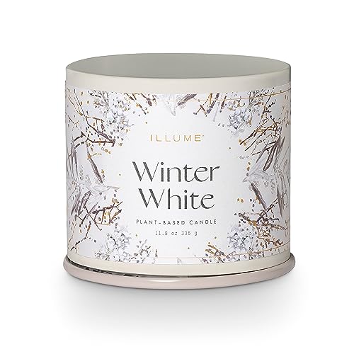 Image of Illume Vanity Tin Candle, Winter White, Signature 11.8 oz.