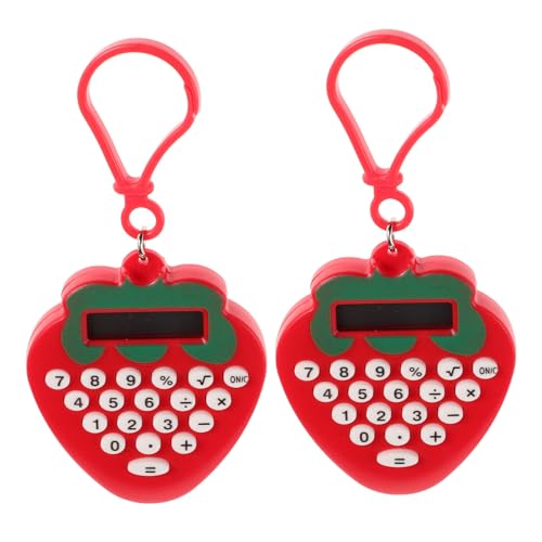 2 Pezzi Calcolatrice Mini Portachiavi Tascabile e Compatta per Studenti e Display Chiaro e Funzionamento Portatile Resistente