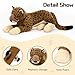 MaoGoLan Large Cheetah Stuffed Animal, Giant Cheetah Plush Toy for Girl Boy, Ridable Stuffy Leopard for Kid, Stuffed Leopard Plush Pillow for Valentines Birthday Gifts Baby Shower Party Favor 53 inch