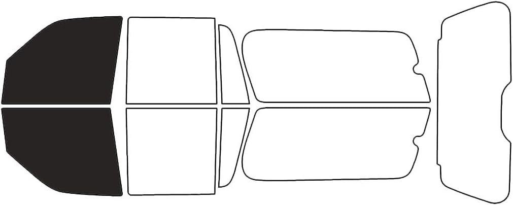 Rvinyl Window Tint Kit Compatible with Ford Expedition 2007-2017 El - Black 20% - Single Ply No Bubble Film - Do it Yourself Vehicle Front Precut Kit
