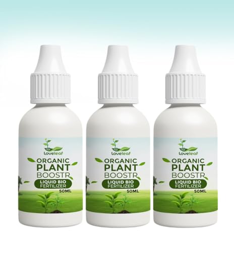 Image of Loveleaf Organic Plant Boost Liquid Biofertilizer (3 x 50ml) | 100% Organic | Plant Booster for Speed Growth | Healthy Roots & Speed Growth Natural Fertilizer for Indoor & Outdoor Plants (Pack of 3)