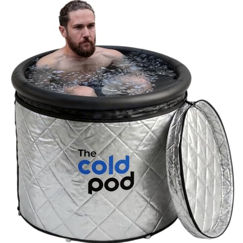 Cold Pod 85 Gal Round Ice Bath Tub & Insulation Bundle