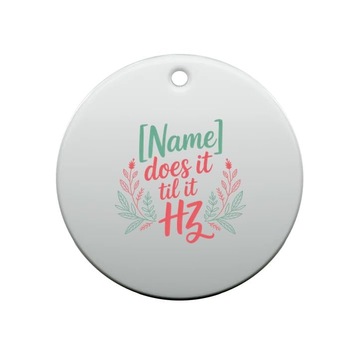 Fun Career Ornament with Name Work Achievement Role Team Trend Does IT TIL HZ Custom Name Does IT IT HZ