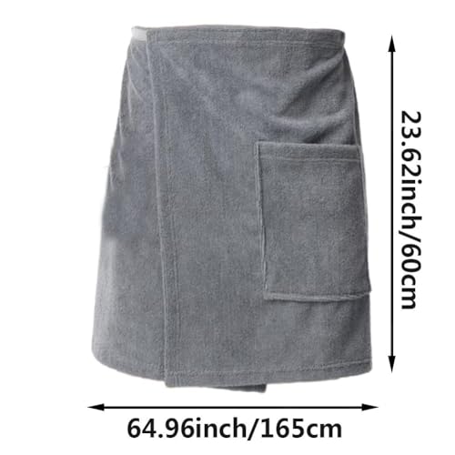 Mens Bath Skirt with Pocket Men's Bath Towel Wrap Wearable Sauna Towel Shower Sauna Skirt Quick Dry Gym Beach Towels Soft Shower Skirt4