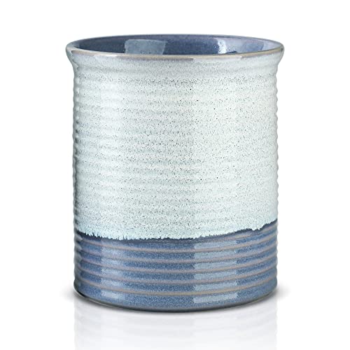 Großer Utensilienhalter aus Steingut, Utensilienhalter für Küchenarbeitsplatte, perfekt für Utensilien, Starw oder jede Größe, Küchenzubehör, Rahmenhaus-Stil Cover