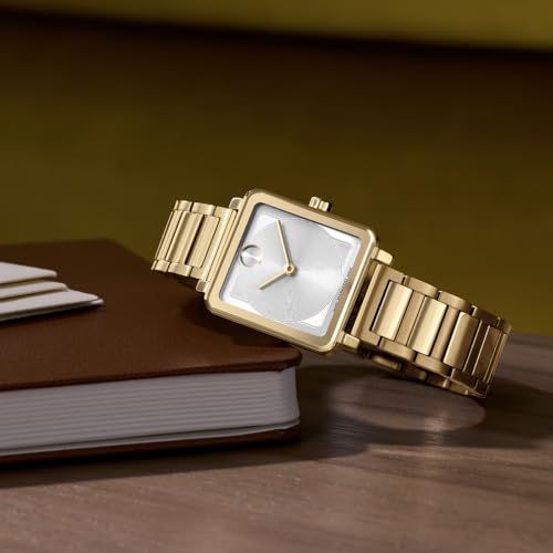 Movado Bold Evolution 2.0 Women's Luxury Tank Watch, Swiss Quartz Movement - Stainless Steel - Water-Resistant to 3ATM - Classic 28mm x 26mm Timepiece Gift for Her4