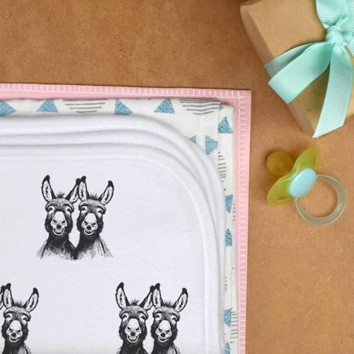 Azeeda 'Happy Donkeys' Baby Burp/Wash Cloth (BC00030214)3