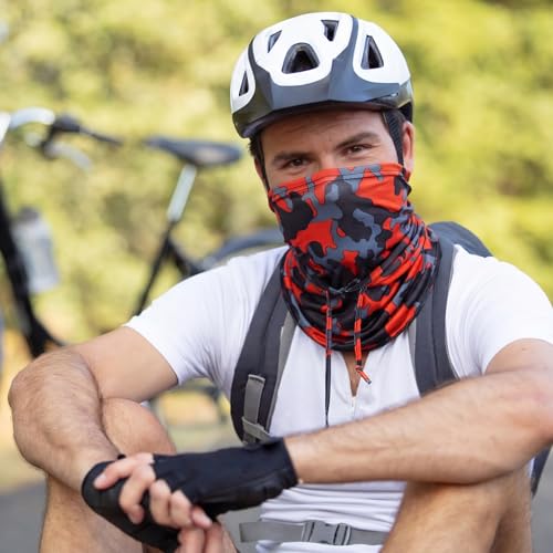 Image of Patelai 6 Pcs Summer Balaclava UV Face Mask Sun Protection Cooling Hood Full Head Face Cover for Women Men Cycling Fishing