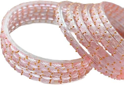 Image of JPS Plain and Glossy Finished Raindrop Glass Bangles Set for Women & Girls | Traditional Ethnic Chudi for Wedding, Party & Regular- Set of 12 Pcs of One Colour | Wedding Special