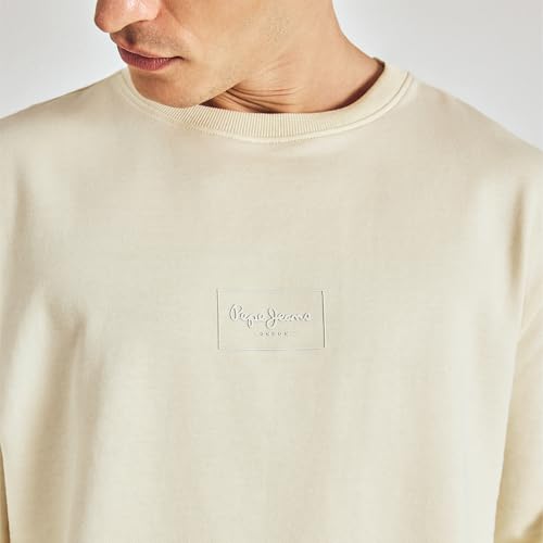 Image of Pepe Jeans Mens Full Sleeve T Shirt Beige