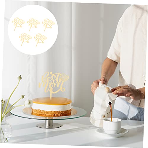 NOLITOY 5Pcs Cupcake Best Mom Capacillos Para Cupcake Cupcake Toppers Decoração Do Bolo Decorações P