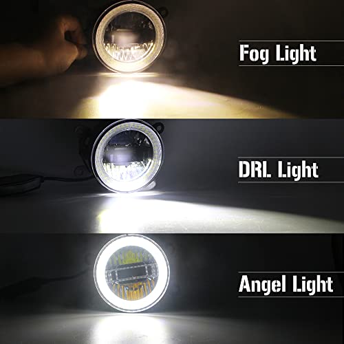 2 Peças Projetor De Carro Luz De Neblina Luz Diurna Drl Angel Eye H11 12V Para Land Rover Range Rove