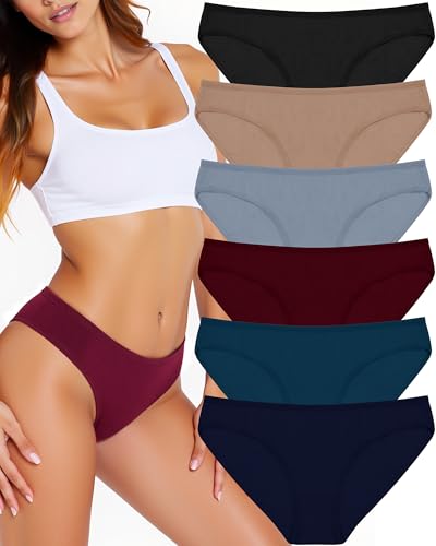 Image of ANZERMIX Women's Breathable Cotton Bikini Panties Pack of 6