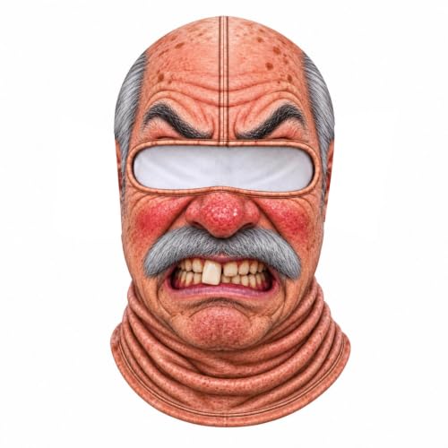 Old Man Ski Mask Funny Holloween Skeleton Balaclava Winter Windproof 2026 - image 7