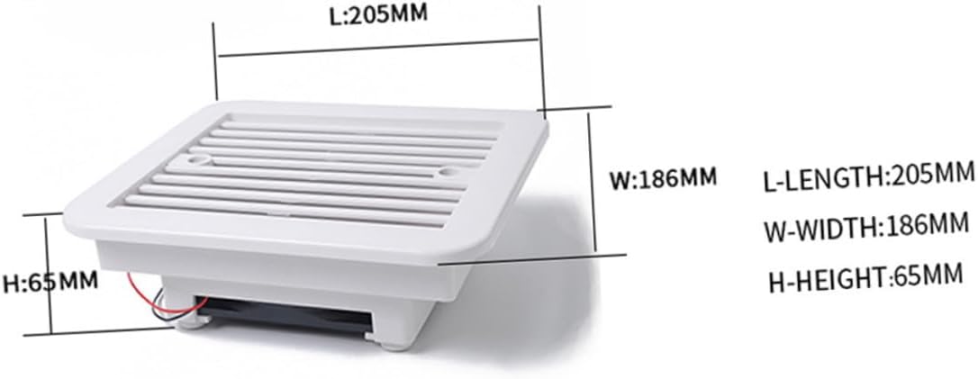 12v 8-inch Rv Roof Vent Fan with Blades, Bathroom Air Vent Exhaust Fan, Quiet Ventilation Replacement for Rv Bathroom and Kitchen