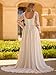 FHPKGE Applique A-line Elegant Wedding Dresses for Bride White Lace Wedding Gown Plus Size Long Sleeve Wedding Bridal Gown Plus Size 18