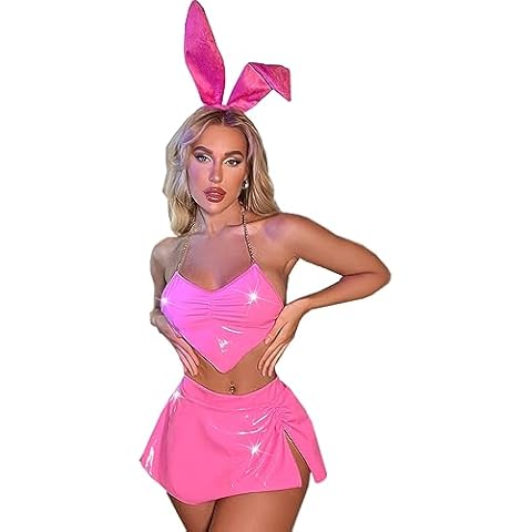 THSCWY Women's Latex Bunny Costume Outfit Cover