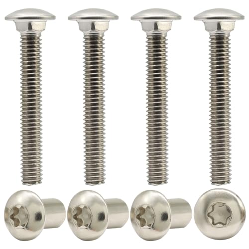 HARSKIYER 4 Pack Trailer Hasp Bolt Kit, 304 Stainless Steel Fasteners with 5/16
