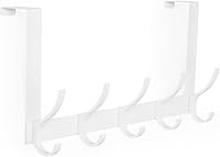 Vista 16 de Ganchos para colgar sobre la puerta, ganchos para colgar sobre las puertas, toalleros para baño con 12 ganchos para abrigos, accesorios de baño