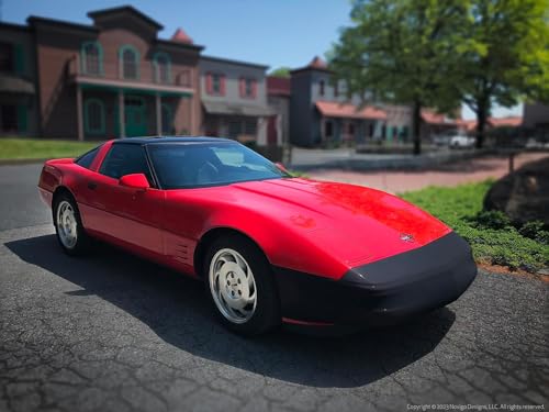 Image of C4 Corvette NoviStretch Front Bumper Mask : Fits All 1984-1996 C4 Corvette Models Including Grand Sport & ZR1 (Front Bumper Mask + Mirror Masks)
