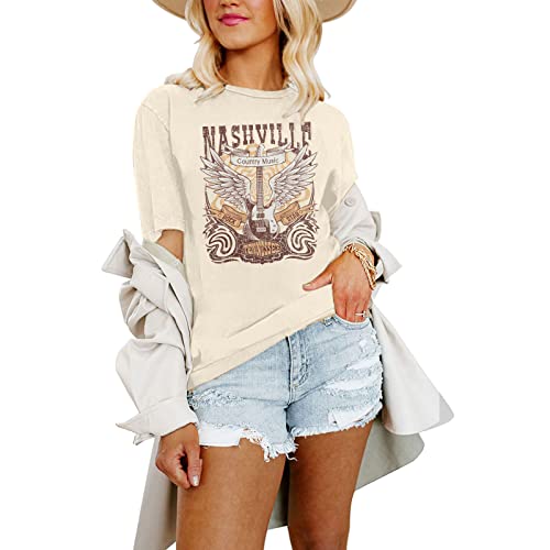 Women's Oversized Country Music Shirts Nashville Concert Outfit Casual