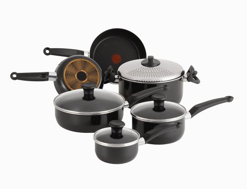Encore Cookware Buy T-fal Encore Hard-Enamel 10-Piece Cookware Set, Black Online at Low ...