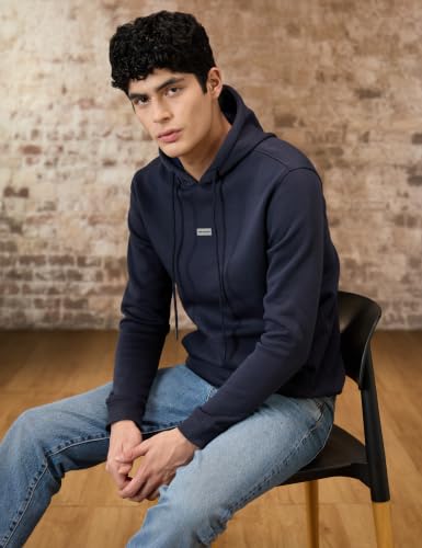 Image of Van Heusen Men's Hooded Neck Relaxed Fit Full Sleeve Sweatshirt | Trendy Hooded Neckline | Laid Back Look