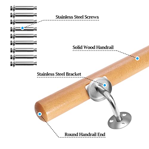 Rambarde d'escalier bois contre chutes escalier fixation murale