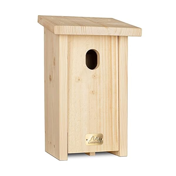 GARDIGO® Nistkasten für Gartenrotschwanz I Made in Germany, aus deutschem Holz, Vogelhaus, verschraubt, unbehandelt und…
