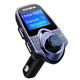 VicTsing Bluetooth FM Transmitter for Car, Wireless Bluetooth Audio Adapter Car Kit with Hand-Free Calling and 1.44