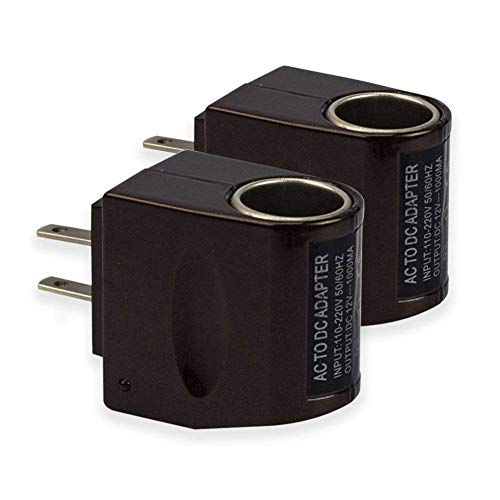 Early Buy 2 PACK Universal AC to DC Car and Household Cigarette Lighter Socket Adapter,110~220V Mains to 12V(2Pack