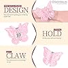 JASVERLIN Glitter Mini Butterfly Hair Claw Clips, Sparkly Colorful Hair Accessories for Girls and Women - 90s Y2K Cute, Small, Tiny Clip in 10 Assorted Colors, Set of 50 (Glitter) #3