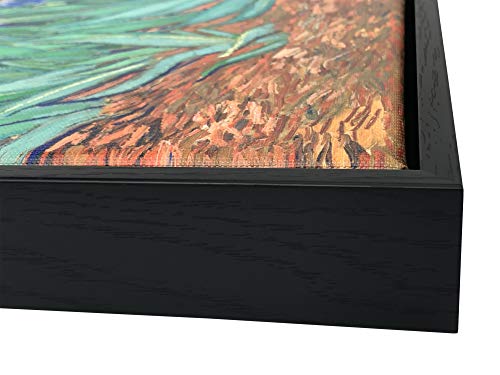 Wieco Art Framed Wall Art Canvas Prints Irises By Van Gogh Famous Flowers Oil Paintings Reproduction Modern Giclee Canvas Prints Artwork Pictures On Canvas Wall Art For Wall Decor Black Frame #TOP6