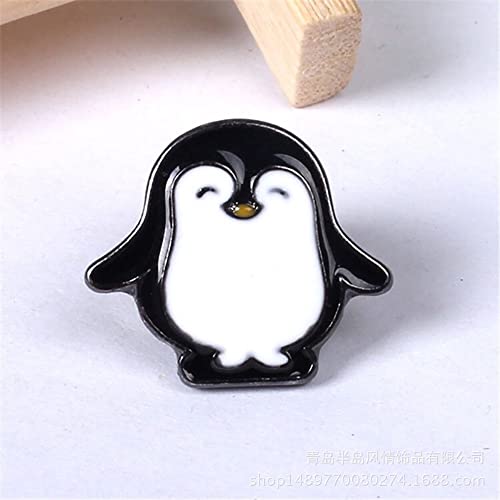Image of Cute Penguin Lapel Shawl Brooch Pin Enamel Animal Cartoon Pins Backpacks Badge Jackets Hats Dress Sweater Anti-light Brooches Pins Fashion Jewelry Gifts for Women Girls Accessories