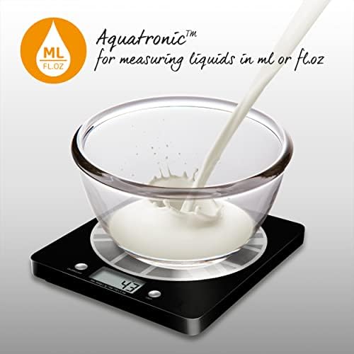 Salter 1036 UJBKDREU16 Disc Electronic Scale, Seen on TV, Stylish Slim Design, Kitchen Cooking, Stainless Steel Platform, Add , Weigh, Measures Liquids/Fluids, 5 Kg Max Capacity, Union Jack Design