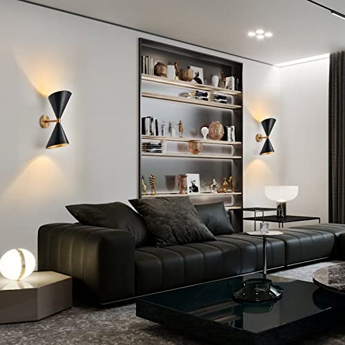 Lámpara de pared negra aplique LED postmoderno RAGGZZ para iluminación de dormitorio 4