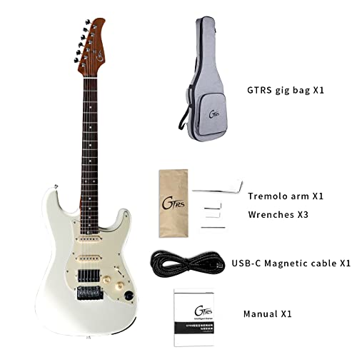 Gtrs S800 Electric Guitar Kit Rosewood Fretboard Intelligent Processor System 80-Second Looper 9 Classic Simulations 126 Guitar Effects 40 Drum Grooves 10 Metronome Support App For Beginners & Pros #TOP5