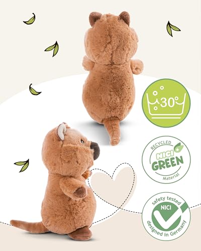 NICI Kuscheltier Quokka Quokka-Mola 22cm braun - Stofftier aus weichem Plüsch, niedliches Plüschtier zum Kuscheln und Spielen, für Kinder & Erwachsene - tolle Geschenkidee - 49818