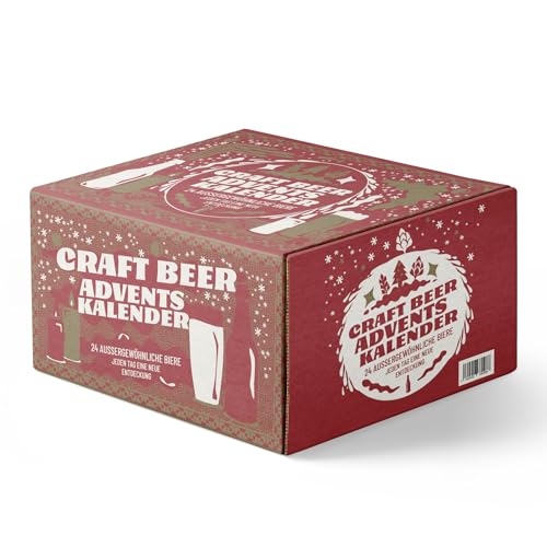 Bier Adventskalender zum Selber Befüllen – stylischer DIY Adventskalender für 24 × 0,33l...