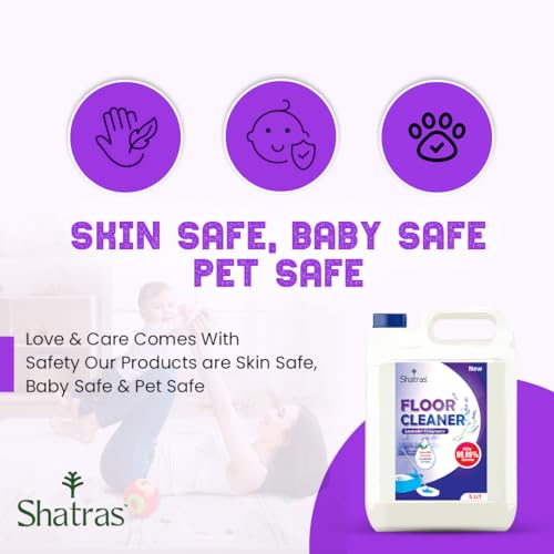 Image of Shatras Lavender Liquid Floor Cleaner - Multi-Surface & Tile Cleaner, Restores Shine, Alcohol-Based Cleaner for All Floor Types, Mosquito Repellent Floor Cleaner for Homes, Offices & Hospitals