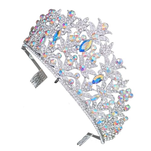 Corona brillante y resistente de rhinestone tiara de aleación para novia en bodas y cenas