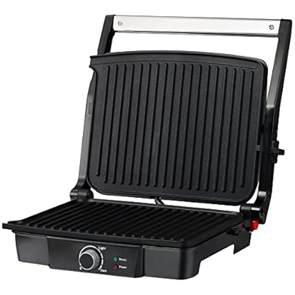 HOMCOM 2000W 3-1 Funktion Kontaktgrill Elektrogrill für 4 Scheibe Indoor-Grill antihaftbeschichtet Tischgrill mit…