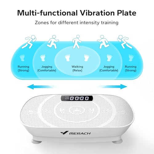Merach Vibration Plate Exercise Machine,Whole Body Workout Power Vibrate Fitness Platform Vibration Plate For Lymphatic Drainage,Motor Speed Control thumb #2