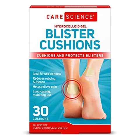 Care Science Hydrocolloid Gel Blister Cushion Bandages, 30 ct | Cushions & Protects Blisters, Long-Lasting Cover