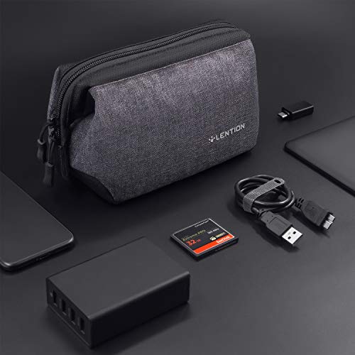 LENTION Compact Carrying Accessories Pouch, Universal Electronic Gadget Sleeve Case for Laptop/Tablet Power Adapter, MacBook Air/Pro Charger, Wireless Mouse, Phone, Pencil and More (Gray) - Thumbnail 5