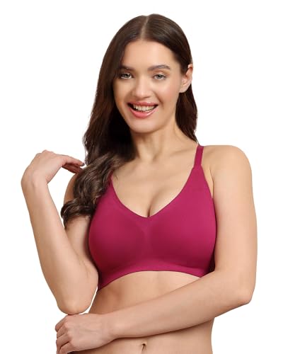 Image of Tweens Cotton Padded Bonded Bra for Women | Full Coverage Wire-Free Bra | Seamless No-Dig Comfort | Breathable Cotton | Elastic-Free Bottom Band & Side Wings | Pack of 1