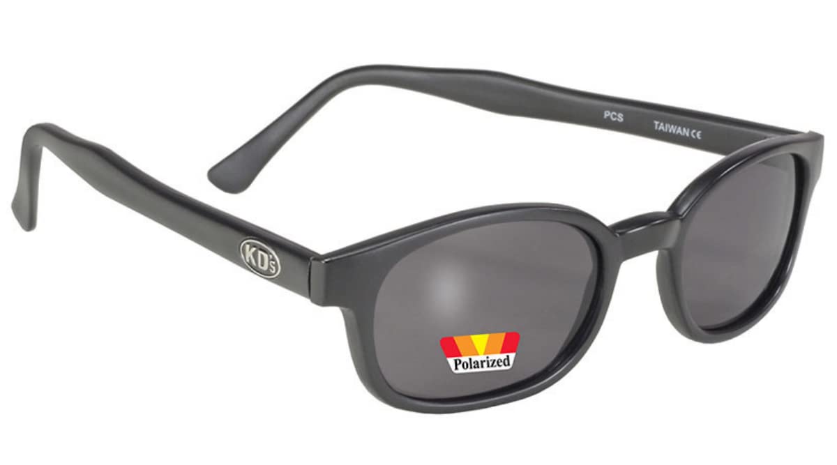 KD's 20019 - Occhiali da sole polarizzati sportivi e motociclisti, da uomo e donna, si adattano sotto casco moto da sci, lenti grigie UV400