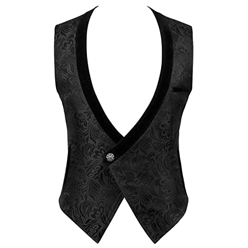 Chaleco gótico de hombre para cosplay medieval y fiestas de Halloween traje jacquard