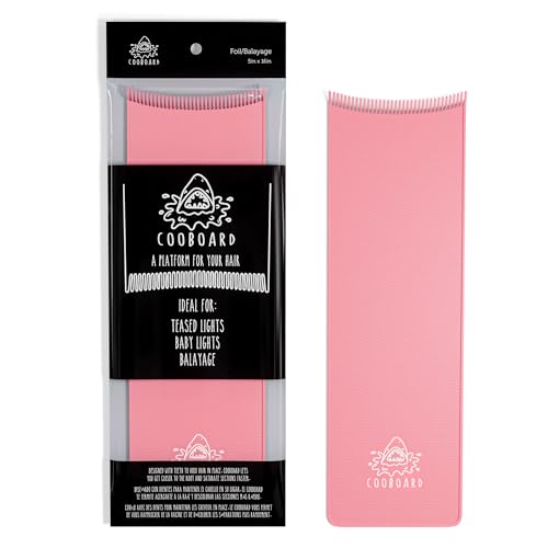 Authentic Cooboard Balayage Board with Teeth | Original Highlighting Paddle from The Maker of Cooboard Hair Highlighting Kit | Easy to Clean Sturdy Lightweight (Cooboard Pink XXL)