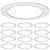Sunco 12 Pack Goof Rings for Recessed Light Fixture Living Room Can Light Goof Trim Ring, Outer Diameter 8.6-inch, Inner Diameter 6.2-inch, Matte Finish, Flush Mount, 5-6 Inch, White